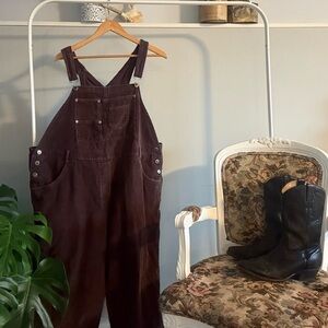 Vintage Plus Brown Corduroy Overalls Y2K